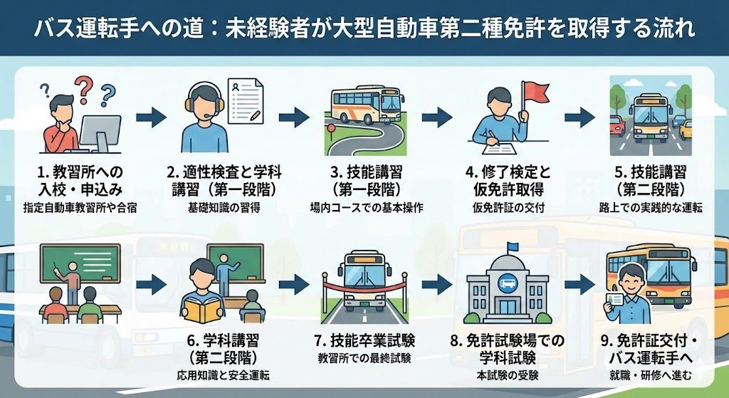 免許取得の流れ